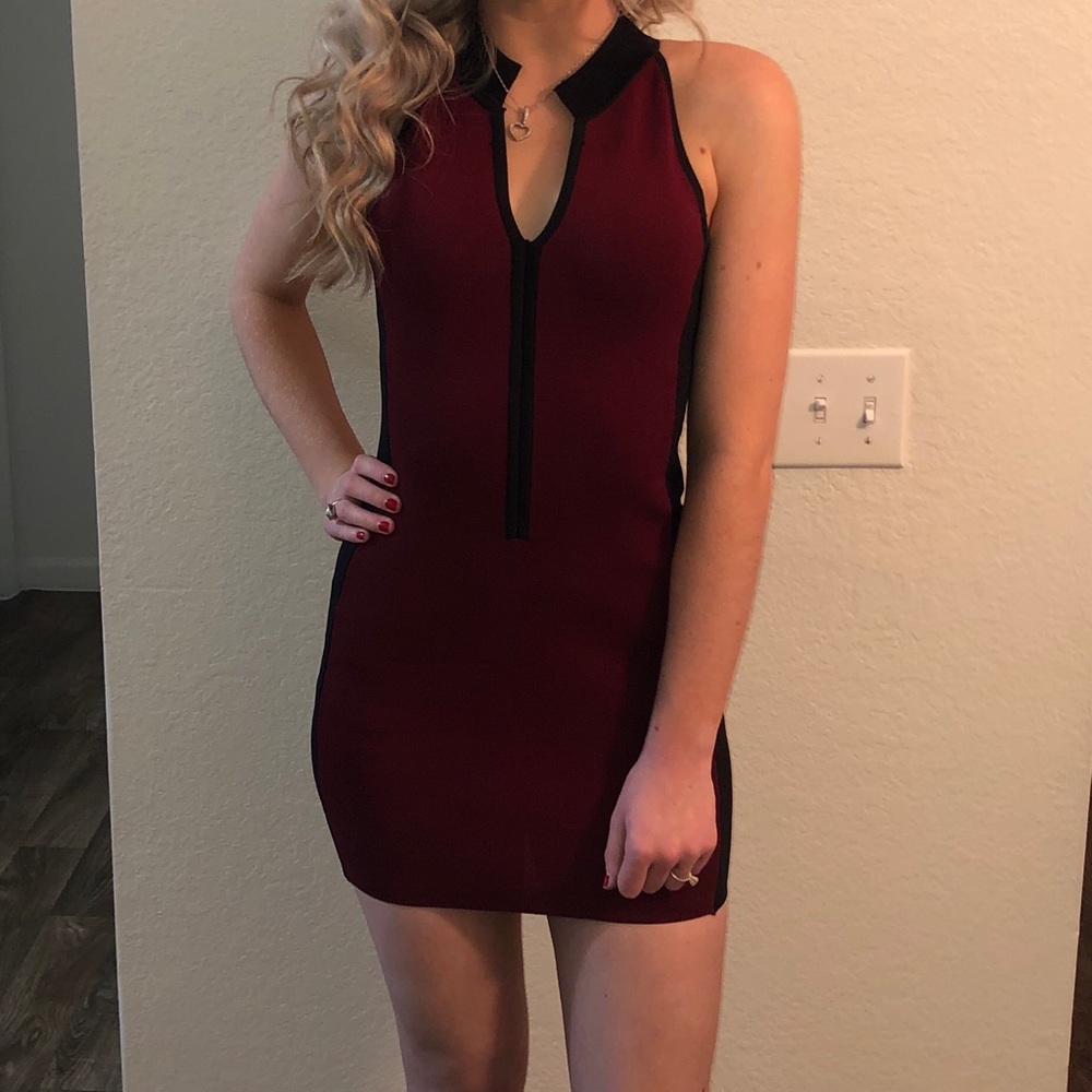 LF maroon dress